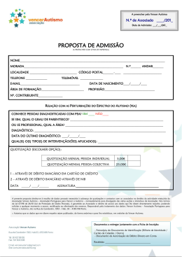 ficha - Associa&ccedil;&atilde;o Vencer Autismo