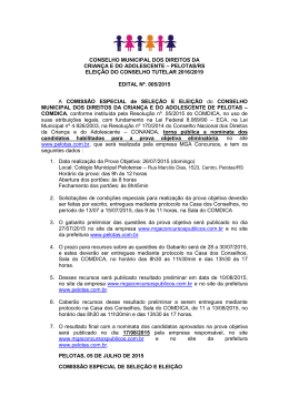 Edital - Prefeitura Municipal de Pelotas