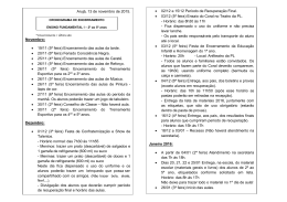 19/11 (5&ordf; feira) Encerramento das aulas da tarde. &bull; 20/11 (6&ordf; feira)