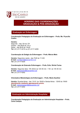HOR&Aacute;RIO DAS COORDENA&Ccedil;&Otilde;ES GRADUA&Ccedil;&Atilde;O & P&Oacute;S