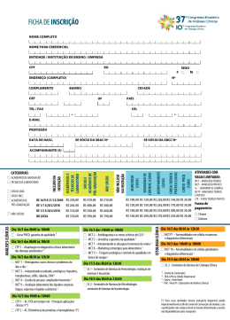 ficha de inscri&ccedil;&atilde;o