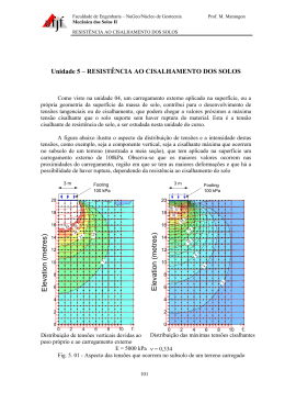RESIST&Ecirc;NCIA AO CISALHAMENTO DOS SOLOS
