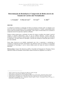 Determina&ccedil;&atilde;o da Resist&ecirc;ncia &agrave; Compress&atilde;o do Bet&atilde;o atrav&eacute;s de