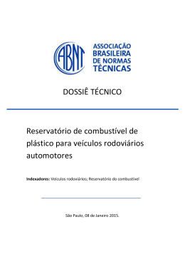 DOSSI&Ecirc; T&Eacute;CNICO Reservat&oacute;rio de combust&iacute;vel de pl&aacute;stico