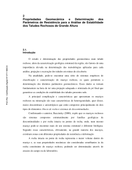 2 Propriedades Geomec&acirc;nica e Determina&ccedil;&atilde;o dos Par&acirc;metros de