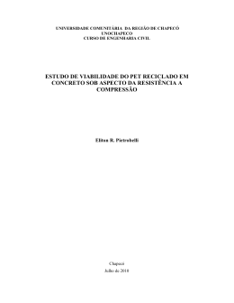 estudo de viabilidade do pet reciclado em concreto