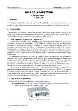 Resistências - cadeiras.iscte