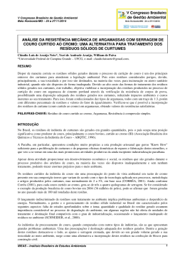 an&aacute;lise da resist&ecirc;ncia mec&acirc;nica de argamassas com