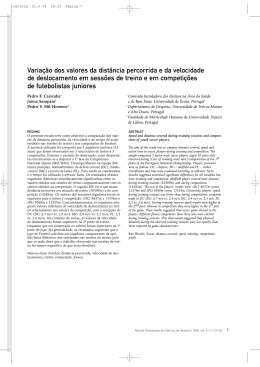 Varia&ccedil;&atilde;o dos valores da dist&acirc;ncia percorrida e da velocidade de