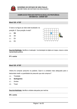 4ª, 6ª, 8ª EF e 3ª EM - Saresp