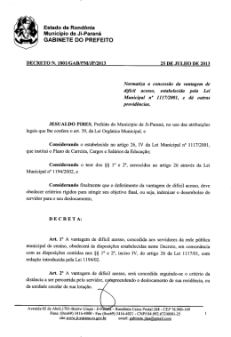 Estado de Rond&ocirc;nia Municipio de Ji