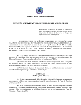 Instru&ccedil;&atilde;o normativa n&deg; 2 - Capacidade f&iacute;sica
