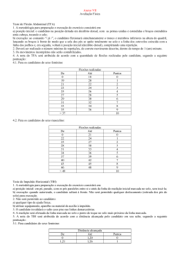 Anexo VII Avalia&ccedil;&atilde;o F&iacute;sica Teste de Flex&atilde;o Abdominal