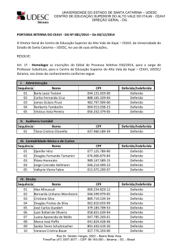 PORTARIA INTERNA DO CEAVI - DG N&ordm; 081/2014 &ndash; De 04/12/2014