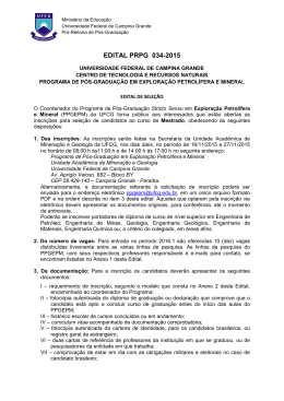 Programa de P&oacute;s-Gradua&ccedil;&atilde;o em Explora&ccedil;&atilde;o Petrol&iacute;fera e Mineral
