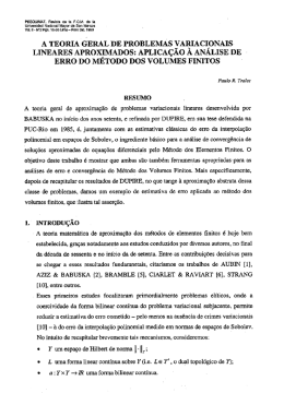 A TEORIA GERAL DE PROBLEMAS yARIAcIONAIs LxNRAREs