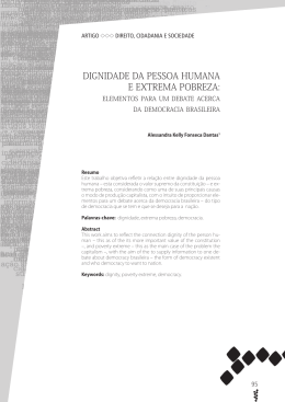 dignidade da pessoa humana e extrema pobreza