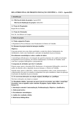 A dignidade da pessoa humana como fundamento do