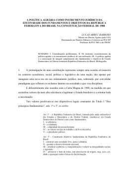 Direito agr&aacute;rio, cidadania e dignidade da pessoa humana