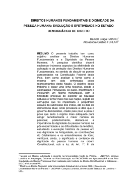 direitos humanos fundamentais e dignidade da pessoa humana