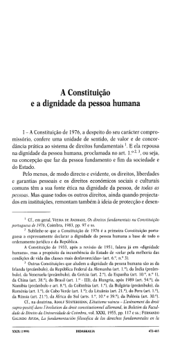 A Constitui&ccedil;&atilde;o e a dignidade da pessoa humana