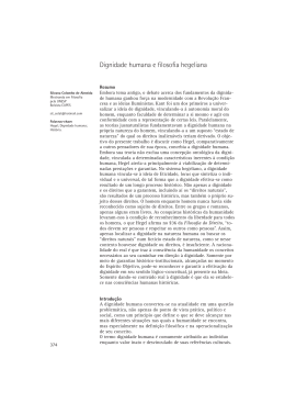 Dignidade humana e filosofia hegeliana