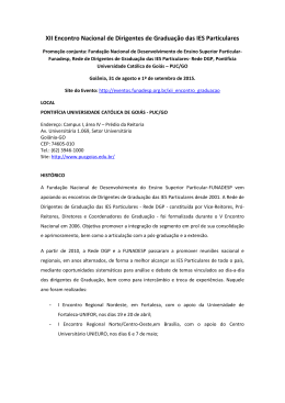 XII Encontro Nacional de Dirigentes de Gradua&ccedil;&atilde;o das
