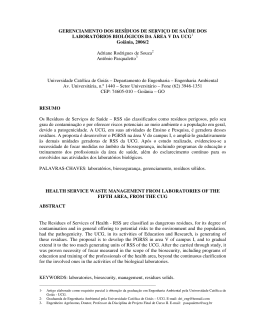 GERENCIAMENTO DOS RES&Iacute;DUOS DE SERVI&Ccedil;O DE