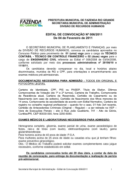 edital 006-11 - Prefeitura Municipal de Fazenda Rio Grande