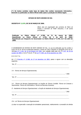 Altera atos de organiza&ccedil;&atilde;o das carreiras do Plano de