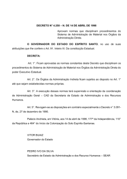Decreto Nº 4.258 – N, de 14 de abril de 1998.