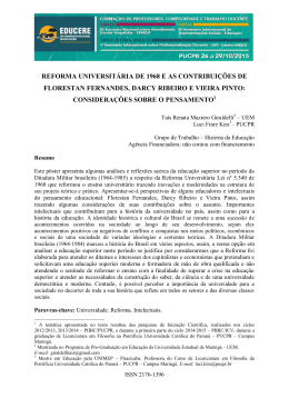 reforma universitária de 1968 e as contribuições de florestan