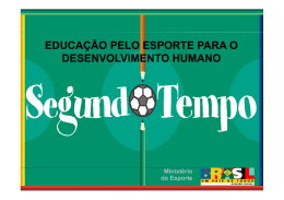 educa&ccedil;&atilde;o pelo esporte para o desenvolvimento humano