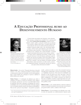 a educa&ccedil;&atilde;o profissional rumo ao desenvolvimento humano