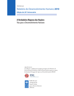 vias para o desenvolvimento humano