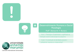Desenvolvimento Humano e Social Psicologia