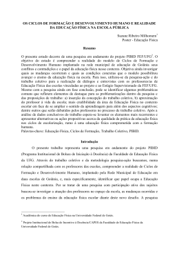 OS CICLOS DE FORMA&Ccedil;&Atilde;O E DESENVOLVIMENTO HUMANO E