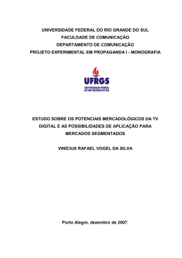 Estudo sobre os potenciais mercadol&oacute;gicos da TV digital e as
