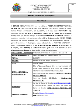 estado de mato grosso poder judici&aacute;rio tribunal de justi&ccedil;a