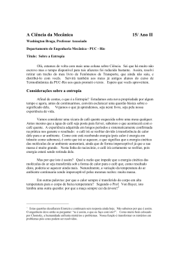 Afinal, o que &eacute; entropia? - PUC-Rio