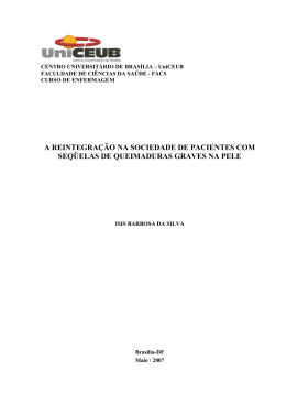 a reintegra&ccedil;&atilde;o na sociedade de pacientes com seq&uuml;elas