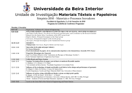 Materiais Têxteis e Papeleiros - Universidade da Beira Interior