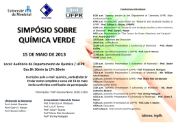 Folder do evento - Departamento de Qu&iacute;mica
