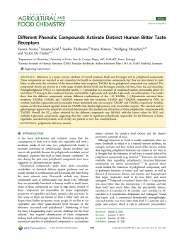 Different Phenolic Compounds Activate Distinct Human Bitter Taste