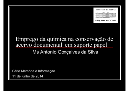 Emprego da qu&iacute;mica na conserva&ccedil;&atilde;o de acervo documental em