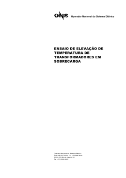 ensaio de eleva&ccedil;&atilde;o de temperatura de transformadores em