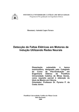 Detec&ccedil;&atilde;o de Faltas El&eacute;tricas em Motores de Indu&ccedil;&atilde;o Utilizando