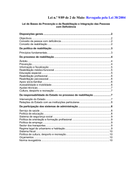 Lei n.&ordm; 9/89 de 2 de Maio