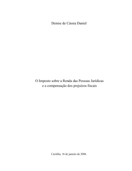 Denise de C&aacute;ssia Daniel O Imposto sobre a Renda das Pessoas