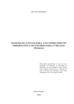 matem&aacute;tica financeira: um conhecimento importante e necess&aacute;rio